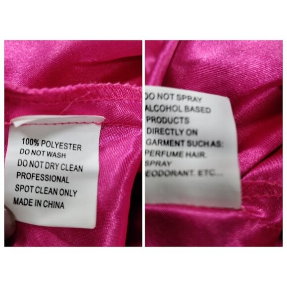 Mac Duggal Pink Ruffled Maxi Dress Flowy Pleated Deep V-Neck Evening Gown Size 4 - Picture 14 of 16